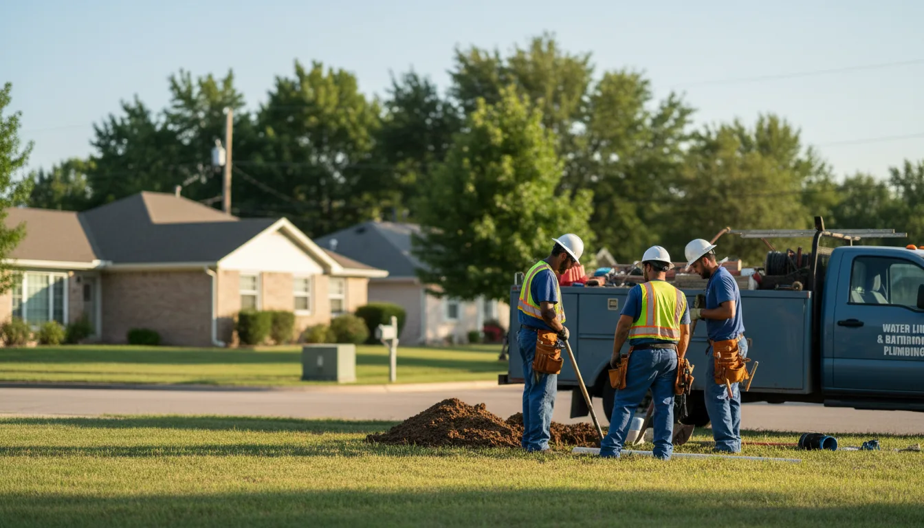 Residential water line and bathroom plumbing service in Republic, PA